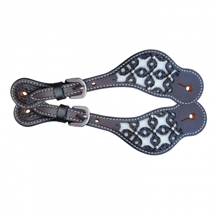 STENCIL HAIR ON SPUR STRAPS