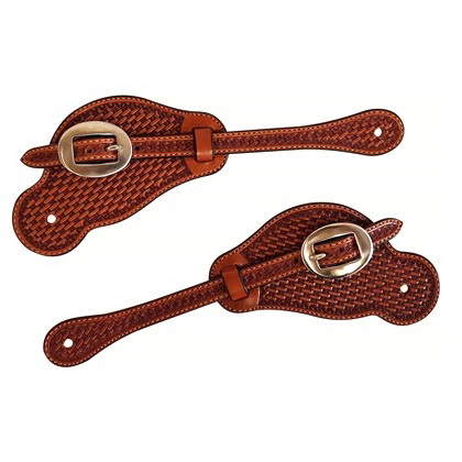 BASKET WEAVE SPUR STRAPS