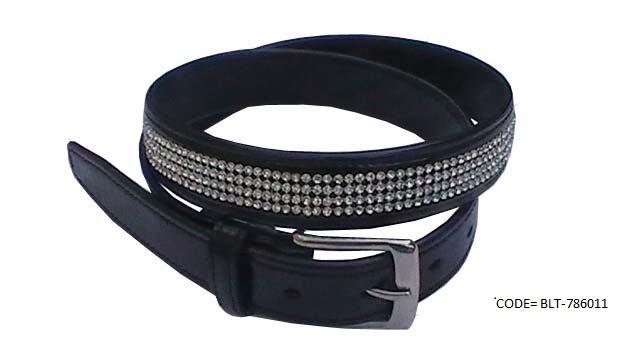 WHITE CRYSTAL RYDER BELT